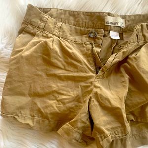 Khaki Cotton Shorts